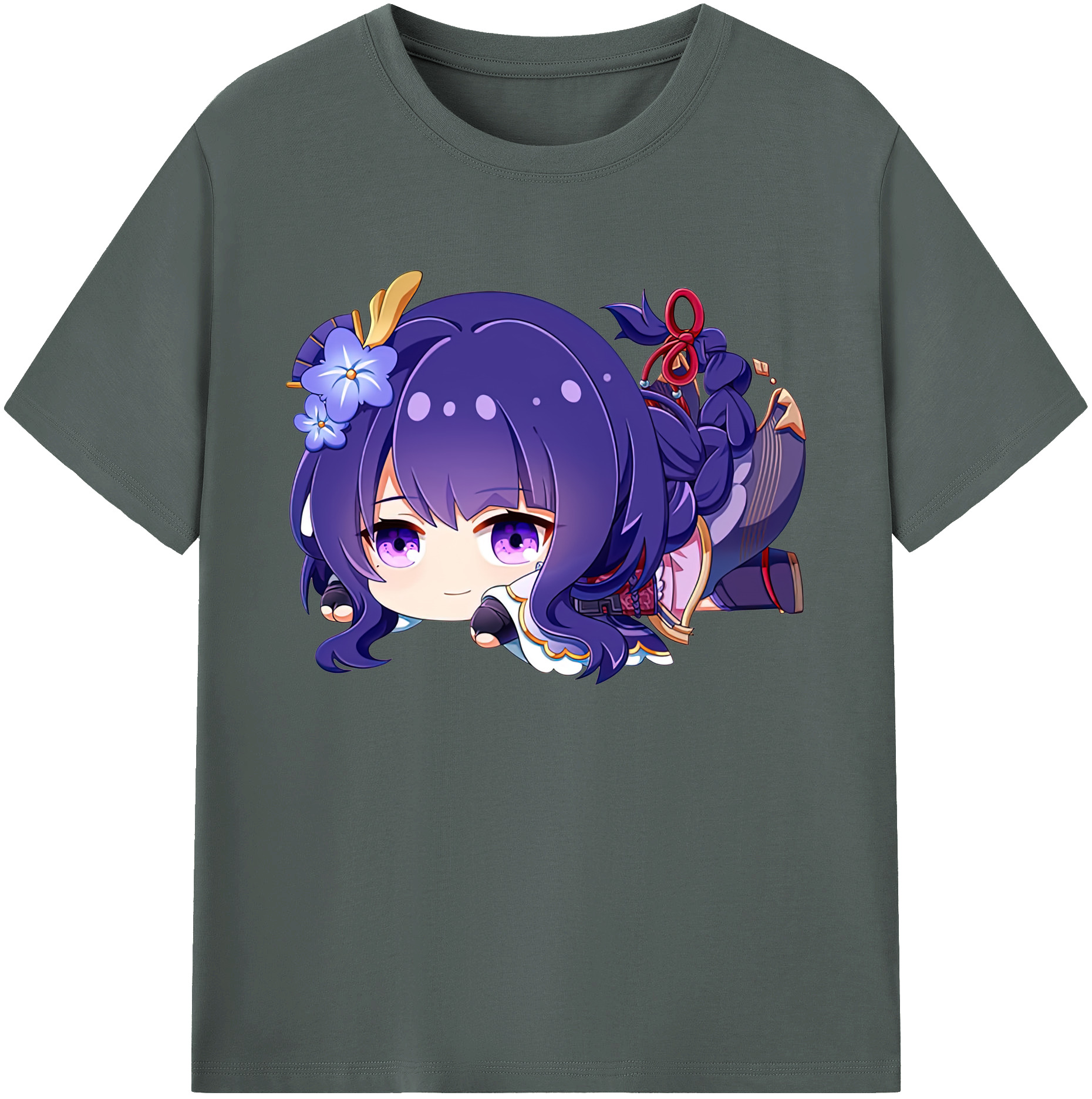 げんし神 雷電将軍 らいでんしょうぐん genshin Raiden Shogun 綿100％ メンズ半袖Tシャツ｜肌触りやわらか＆通気性